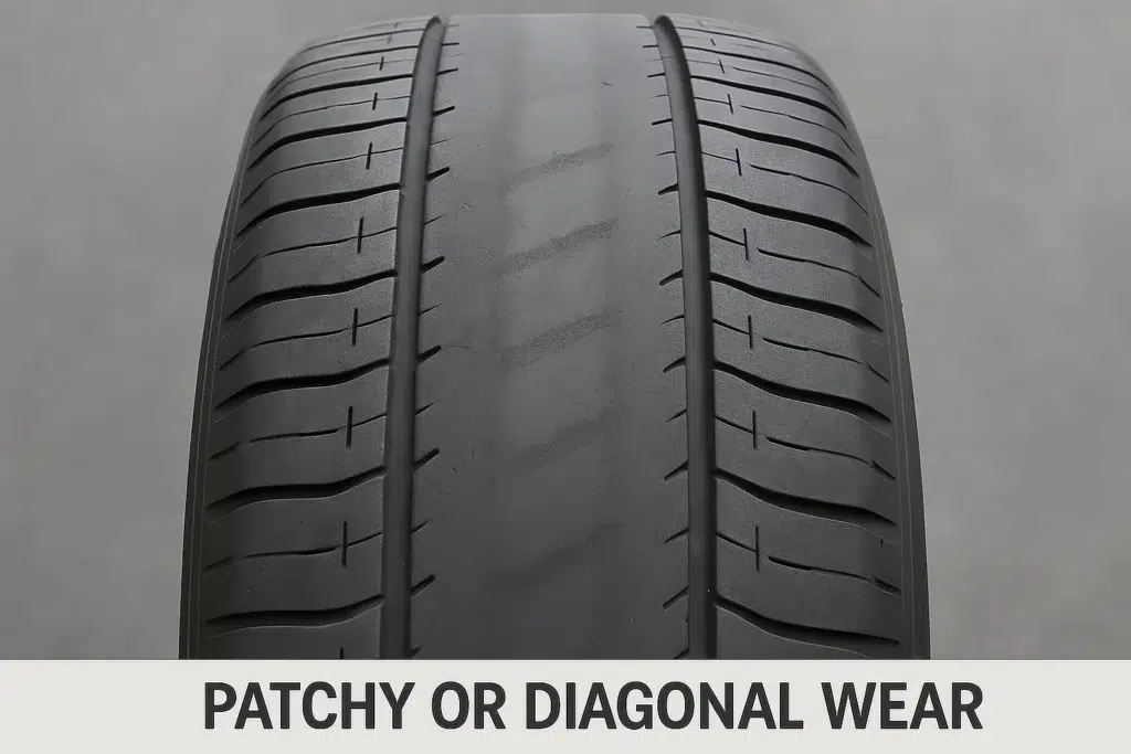 Patchy or Diagonal Wear