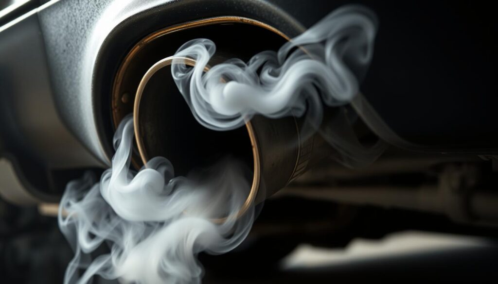 gasoline smell from exhaust causes